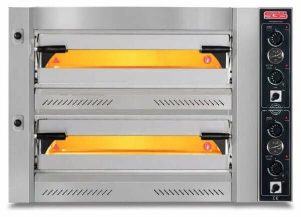 SGS Pizza Fırını Çift Katlı, 12 Adet Tava Kapasiteli, 16000 W PZ-75105-DE