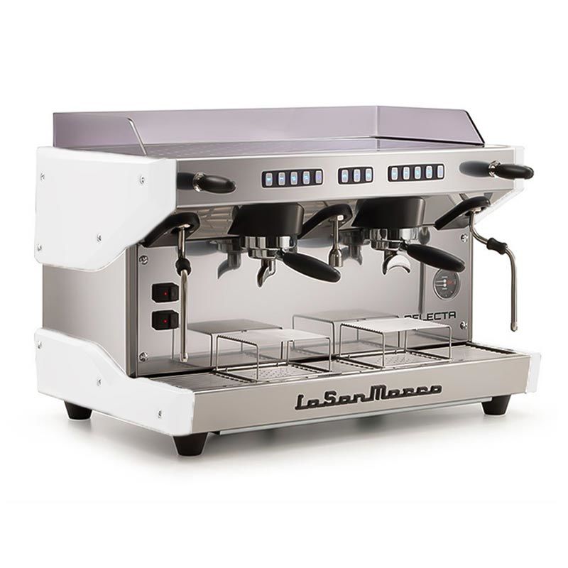 La San Marco Delecta Tam Otomatik Espresso Kahve Makinesi, 2 Gruplu, Beyaz