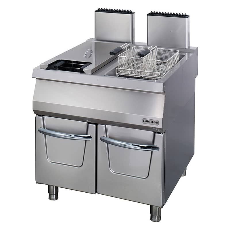 Öztiryakiler Gazlı Fritöz Dolaplı, 22+22 Litre 80x90x85 Cm
