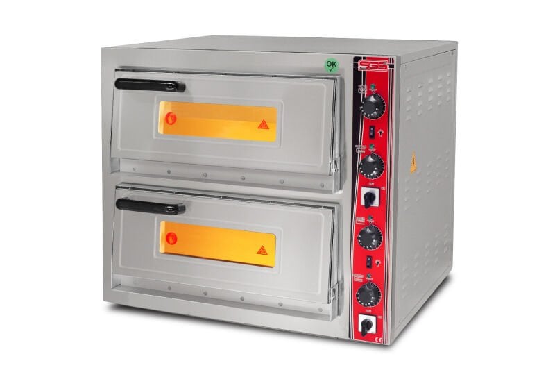 SGS Çift Katlı Pizza Fırını, 6 + 6 Pizza Çap 30 cm, Elektrikli, PO / 6292 DE