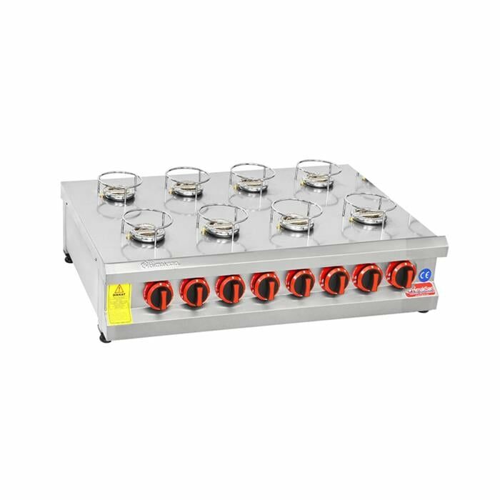 Himaksan 8 li Set Üstü Künefe Ocağı Gazlı ve Lpg, HMK-KNFOG 8