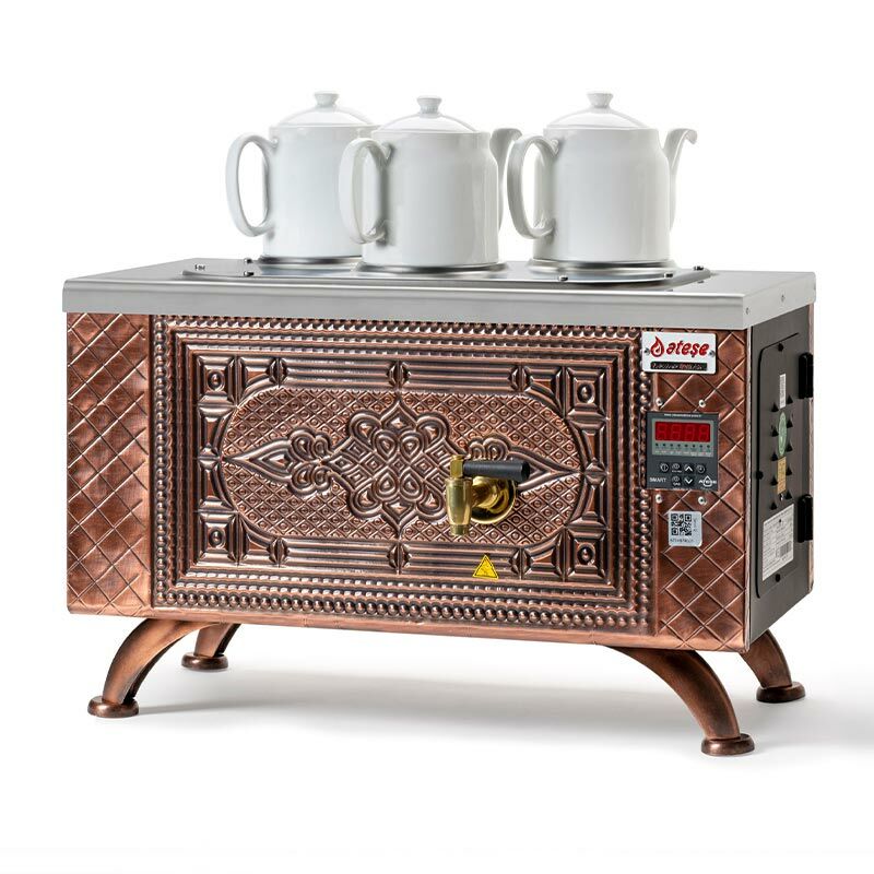 Ateşe Efes Smart 3 Demlikli Çay Kazanı, Elektrikli, RETRO ESE 3