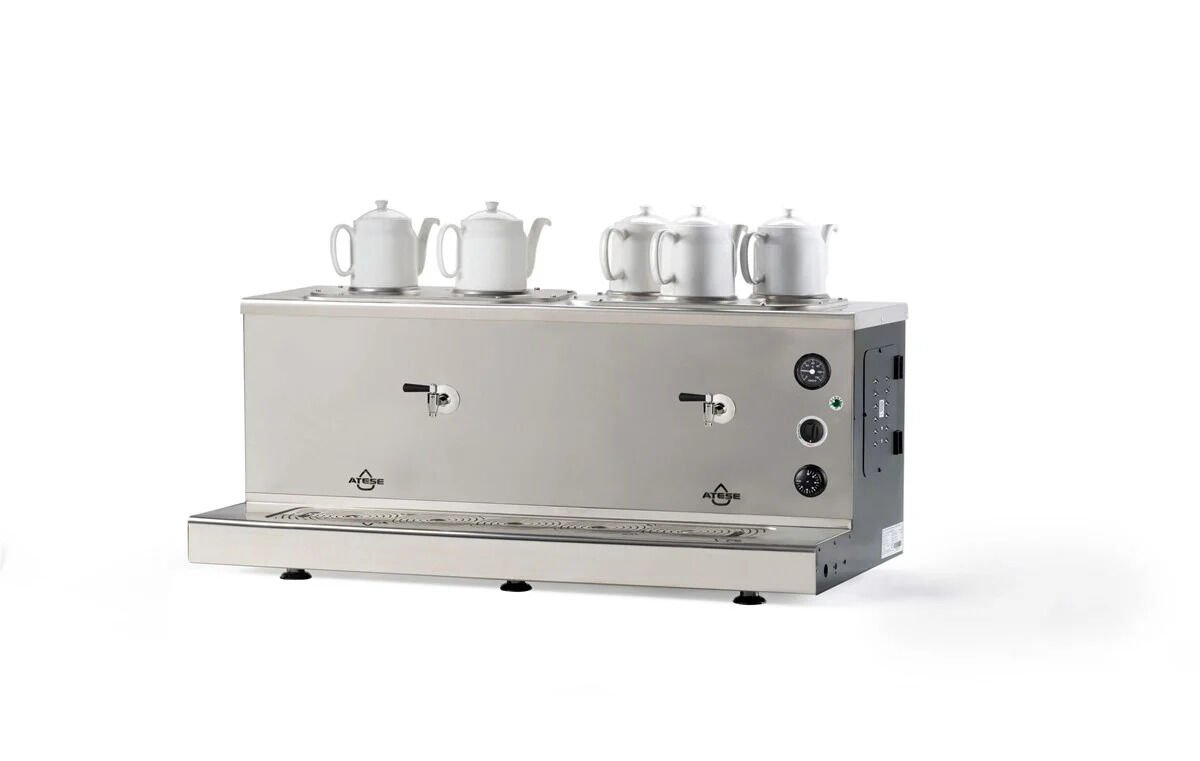 Ateşe Sumela Analog Gaz+Elektrikli 5 Demlikli Çay Makinesi, STATIC SAGE5