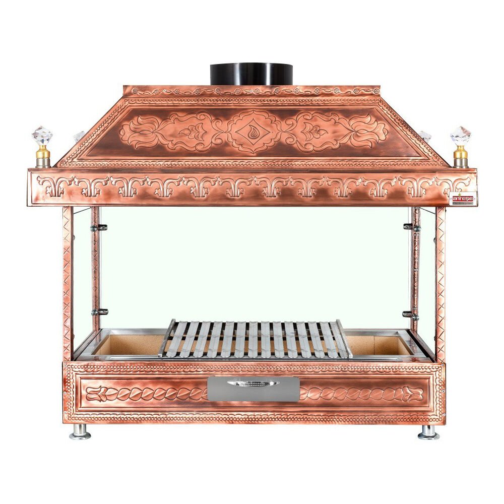 Ateşe Bakır Ocakbaşı Izgara, Davlumbazlı 120x55x125 cm, D120