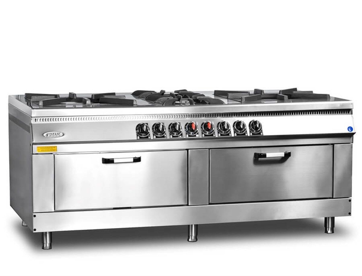 Pimak 6'lı Kuzine 2 Fırınlı, Gazlı 200x100x85 Cm KU-M015-2.6