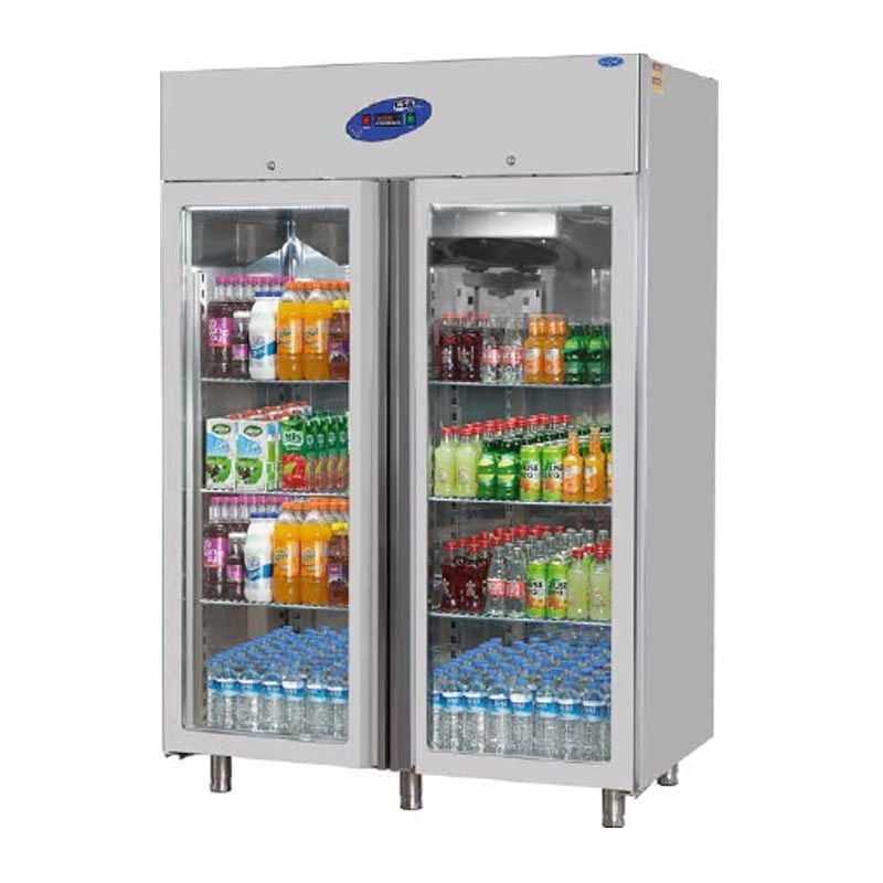 CSAİNOX Dik Tip Derin Dondurucu 2 Cam Kapılı, 1400 L, CS.DBLK.1400.C