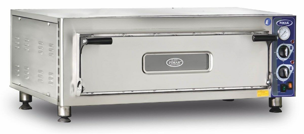 Pimak Tek Katlı Pizza Fırını, Elektrikli, 4 Pizza Kapasiteli 90x82x50 Cm M012-4