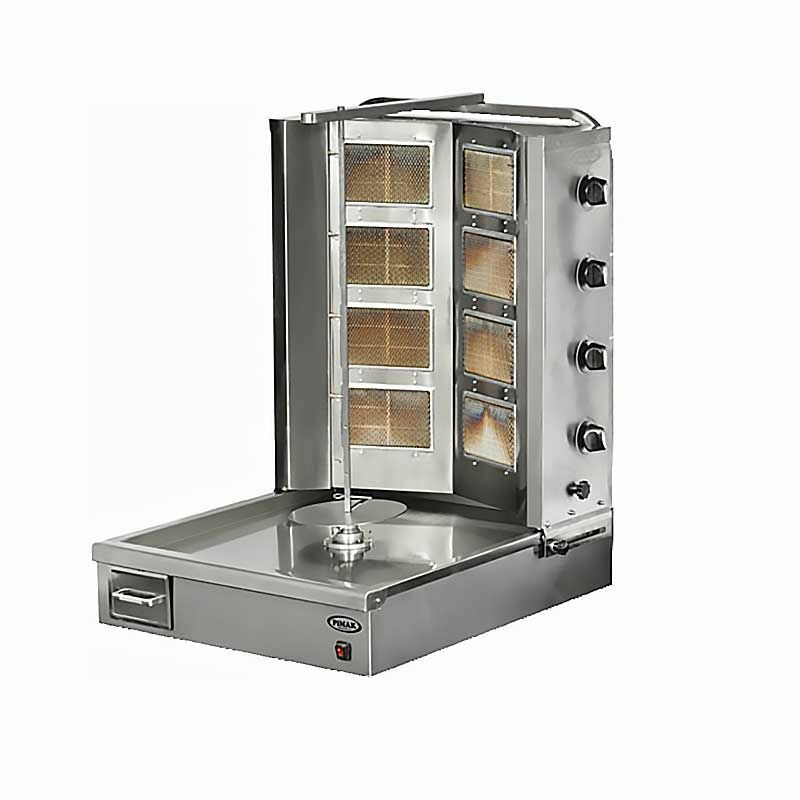 Pimak 4+4 Radyanlı V Tipi Alttan Motorlu Döner Makinesi, Gazlı DO1/M077-4V