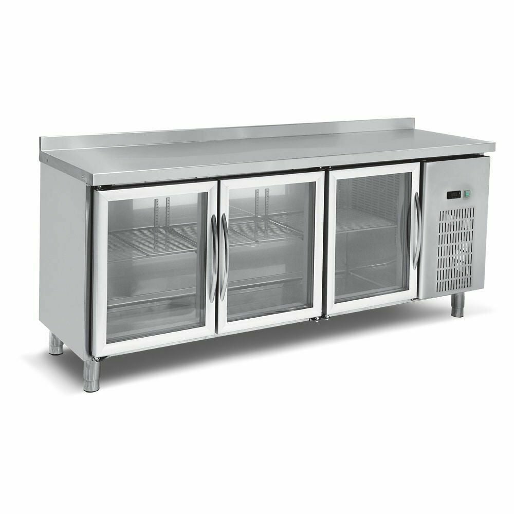 Empero Tezgah Tipi Buzdolabı, Camlı 3 Kapılı EMP.200.70.03-CLS