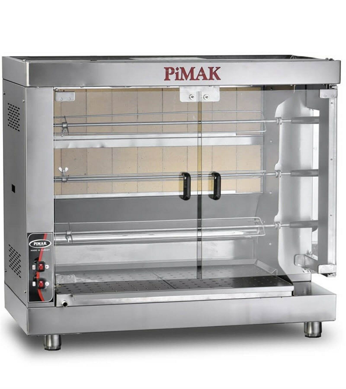 Pimak Set Üstü Kollu Model Piliç Çevirme Makinesi, 15 Piliç Kapasiteli, Gazlı M004-K