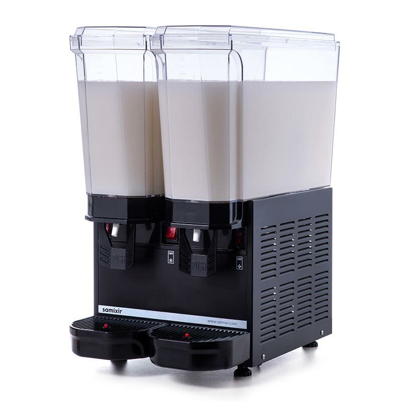 Samixir Klasik Twin Soğuk İçecek Dispenseri, 20+20 L, Karıştırıcılı, Siyah, 40.MMB