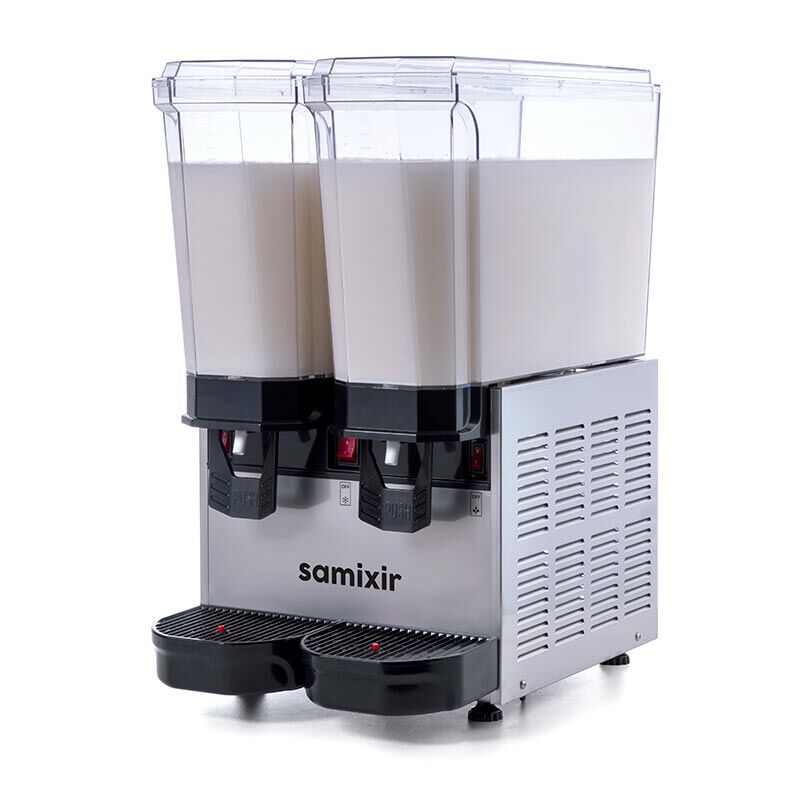 Samixir Klasik Twin Soğuk İçecek Dispenseri, 20+20 L, Karıştırıcılı, Inox, 40.MMI