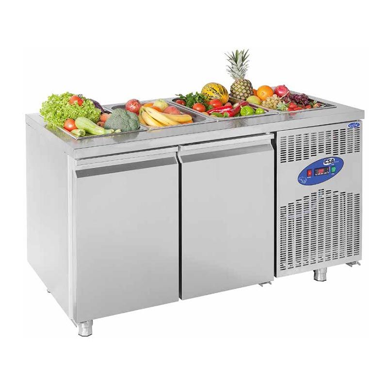 CSAİNOX Havuzsuz Salad Bar, 2 Kapılı, 281 L, CS.TEZ.2.700.SH