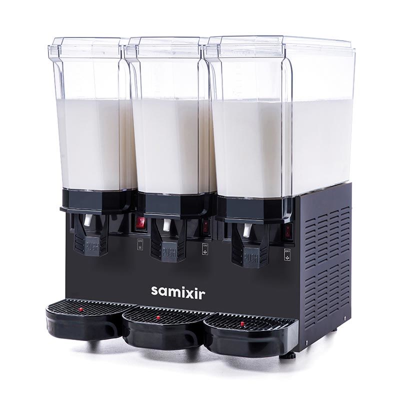 Samixir Triple Klasik Karıştırıcılı Soğuk İçecek Dispenseri, 20+20+20 L, Siyah, 60.MMMB