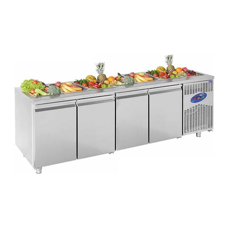 CSAİNOX Havuzlu Salad Bar, 4 Kapılı, 632 L, CS.TEK.4.700.SHS