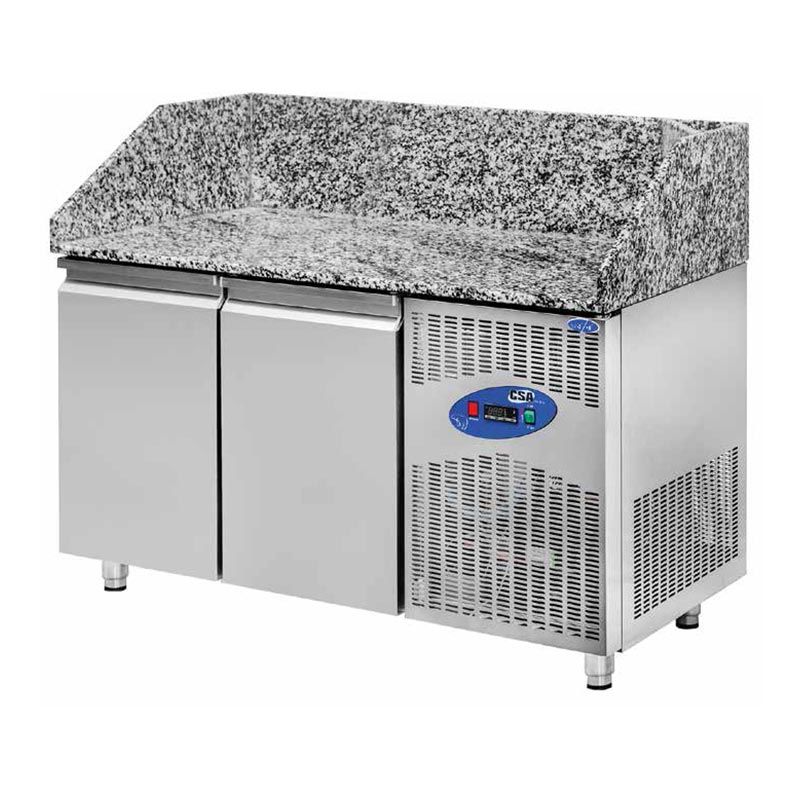CSAİNOX Pizza Hazırlık Dolabı, Granit Tablalı, 380 L, CS.PİK.150