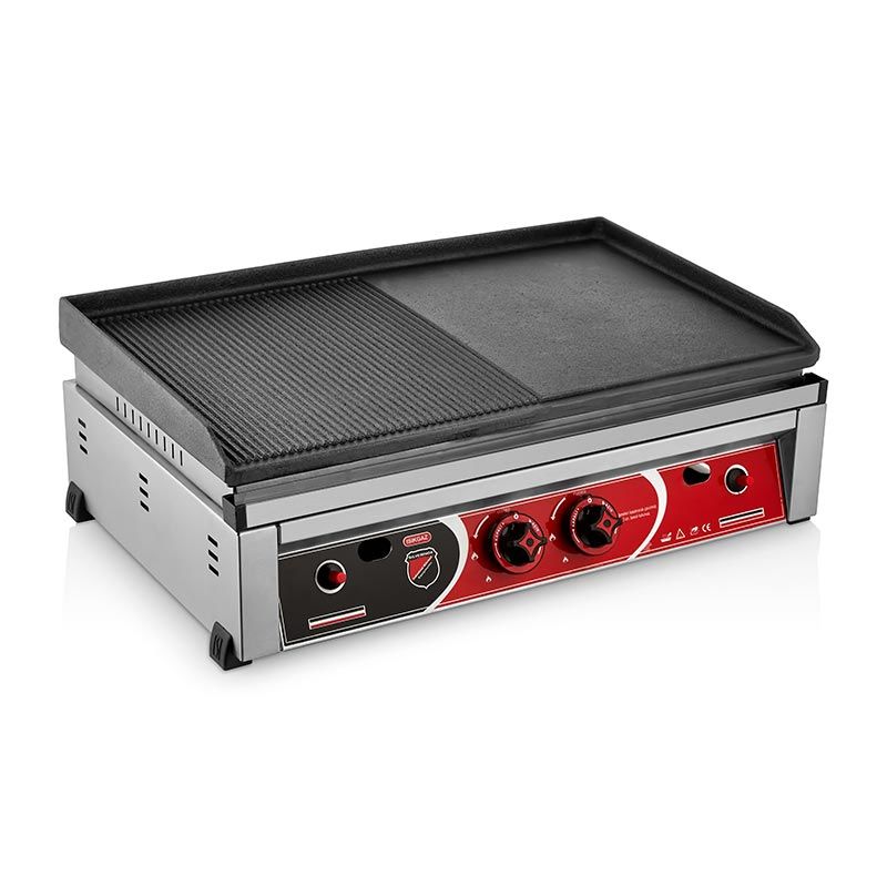 SilverInox Yarı Oluklu Döküm Izgara, 70 cm, Doğalgazlı, 2602
