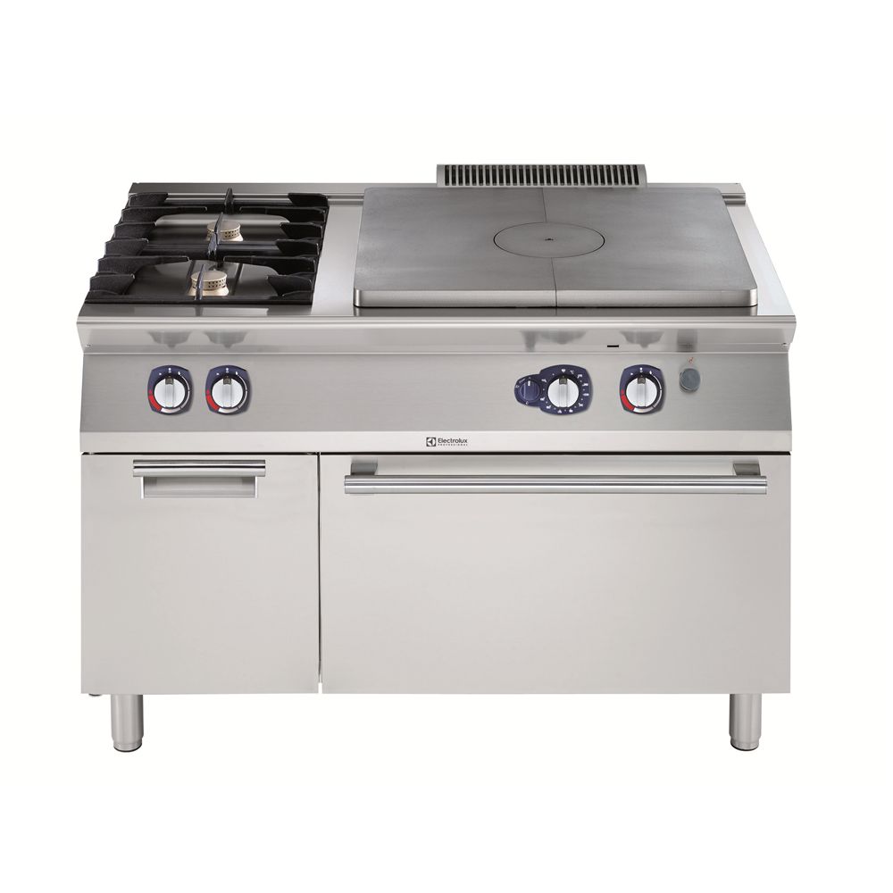 Electrolux 700XP Gazlı Kapalı Ocaklı Kuzine+2 Açık Ateş Ocak, 1200x73x25 cm, 371010