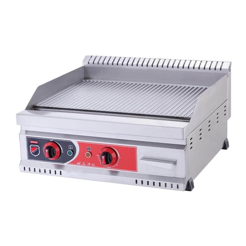 SilverInox Seri Tam Oluklu Izgara, 60x60 cm, Elektrikli, PGE-60-T
