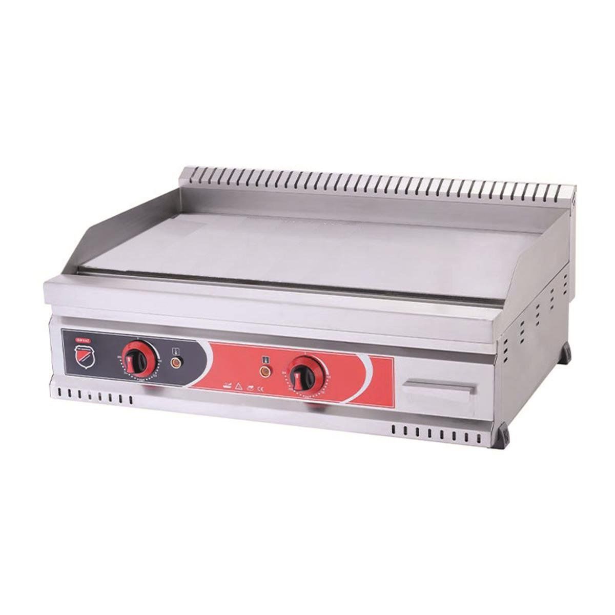 SilverInox 600 Seri Düz Pleyt Izgara, 80x60 cm, Elektrikli, PGE-80-D