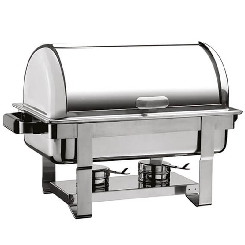 Öztiryakiler Chafing Dish, Yekpare Rolltop Kapak, Isıtıcısız