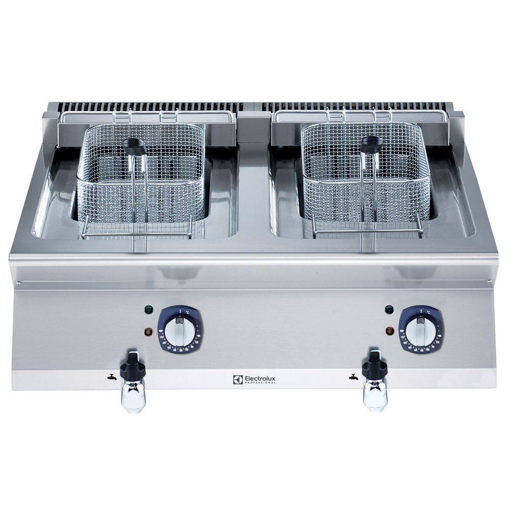 Electrolux 700XP Elektrikli 2 Hazneli Setüstü Fritöz-2x12Lt, 800x73x25 cm, 371080
