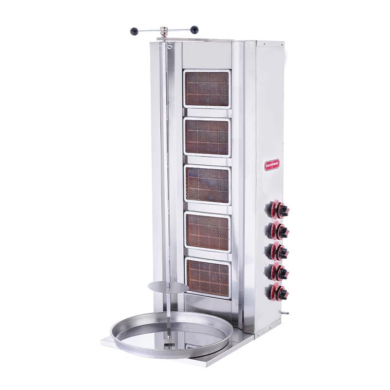 SilverInox Döner Ocağı, 5 Radyanlı, LPG'li, 2163