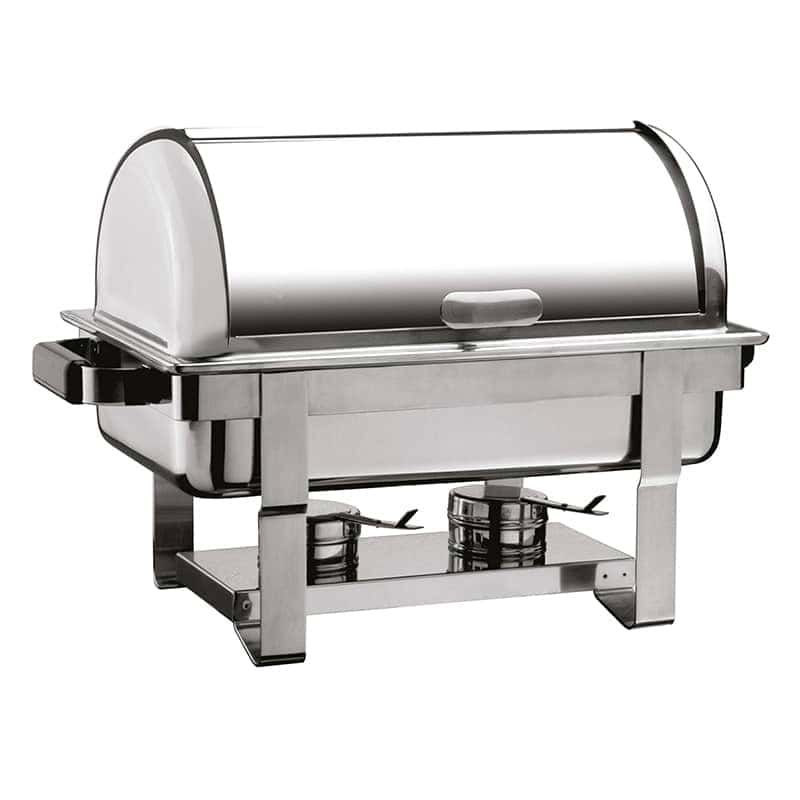 Öztiryakiler Chafing Dish, İçiçe Geçen Ayaklı, Yekpare Rolltop Kapak, Isıtıcısız