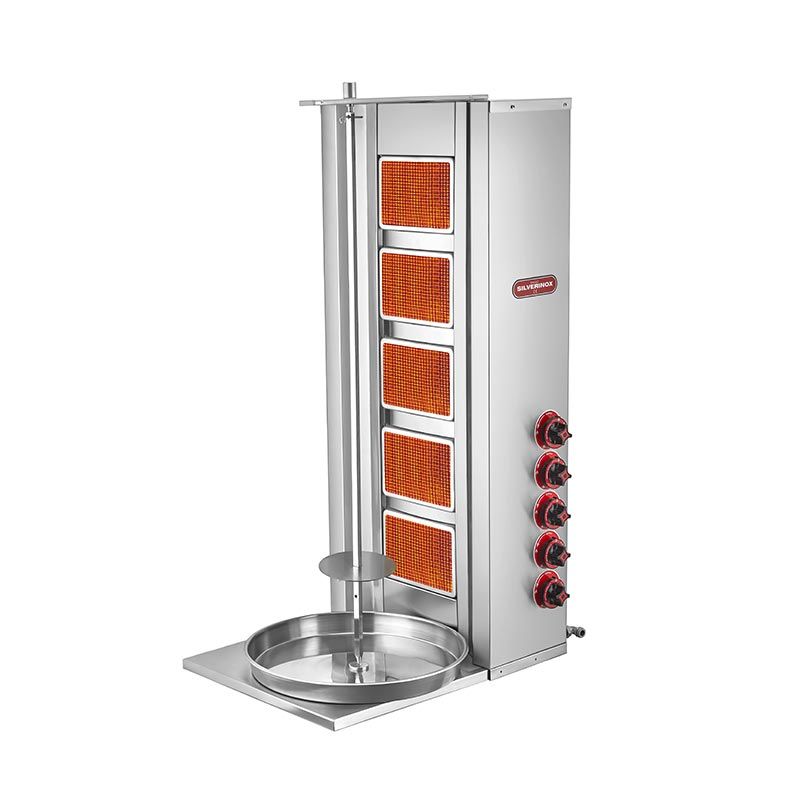 SilverInox Döner Ocağı, 5 Radyanlı, Doğalgazlı, 2167