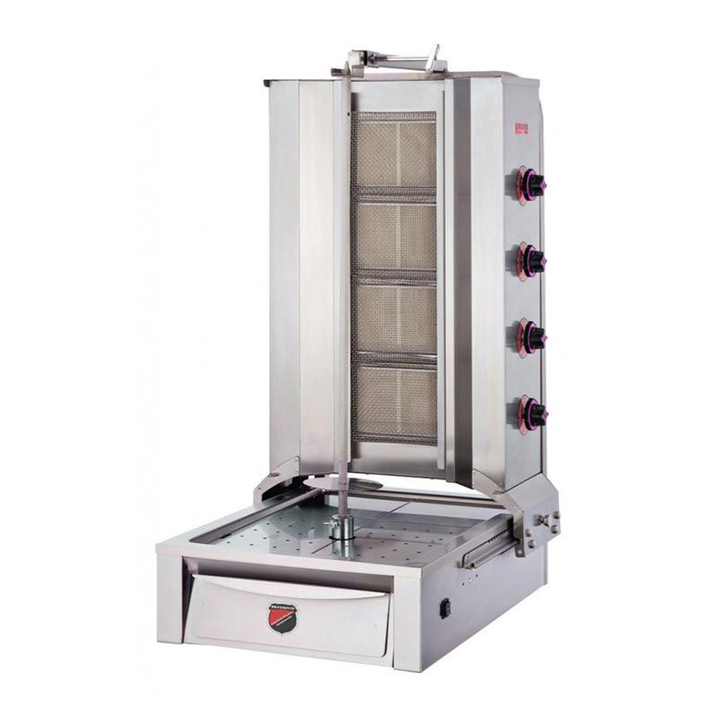 SilverInox Alttan Motorlu Döner Ocağı, 4 Radyanlı, LPG'li, 2166-B4