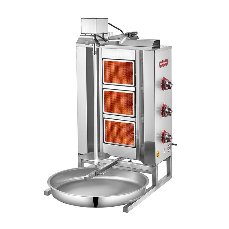 SilverInox Üstten Motorlu Döner Ocağı, 3 Radyanlı, Doğalgazlı Ce, 2165-U3