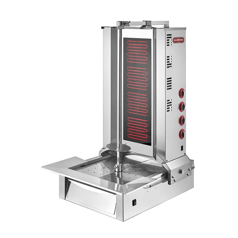 SilverInox Alttan Motorlu Döner Ocağı, 4 Radyanlı, Elektrikli, AD-04