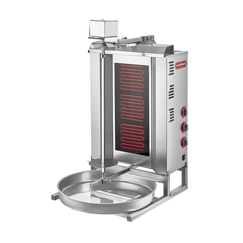 SilverInox Üstten Motorlu Döner Ocağı, 3 Radyanlı, Elektrikli, ED-03