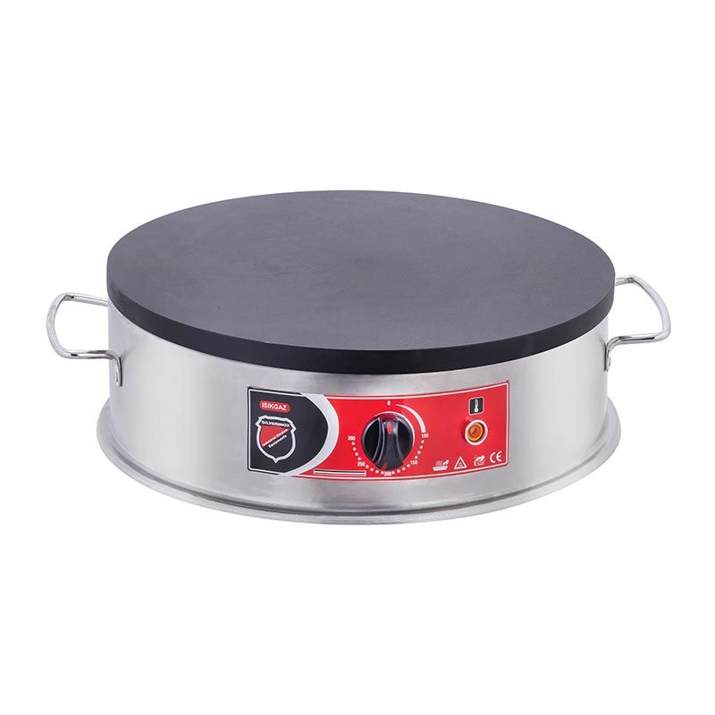 SilverInox Krep Makinesi, 40 cm, Elektrikli, Inox, 2177-Y