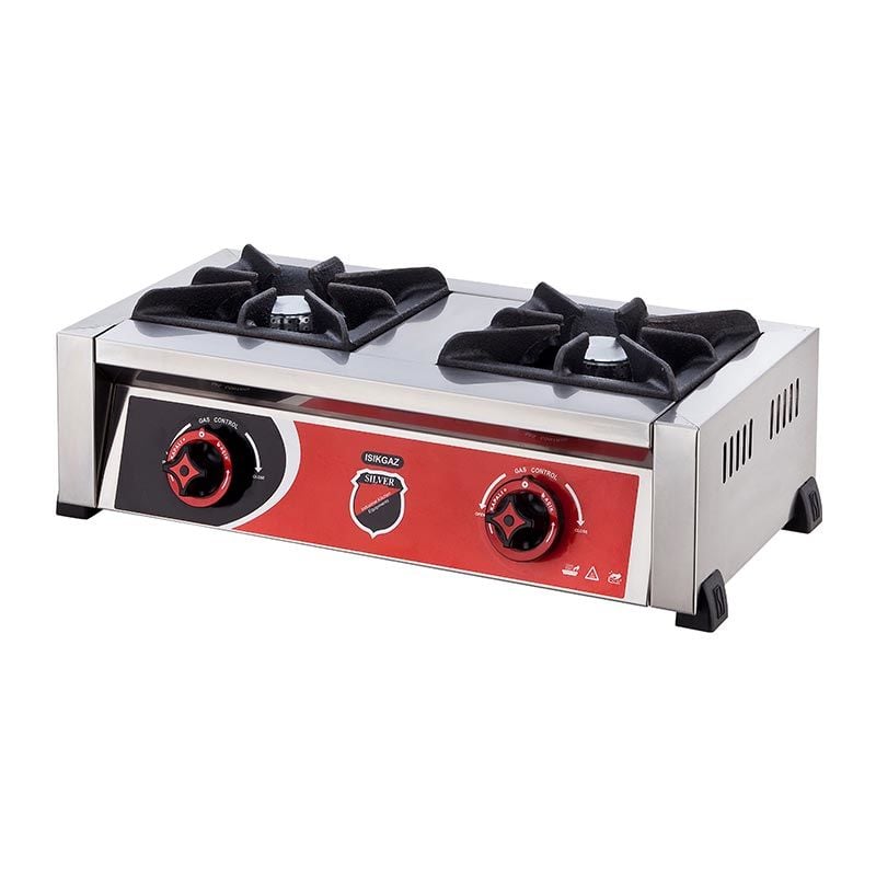 SilverInox Çift Gözlü Set Üstü Mini Ocak, Doğalgazlı Ce, 2905