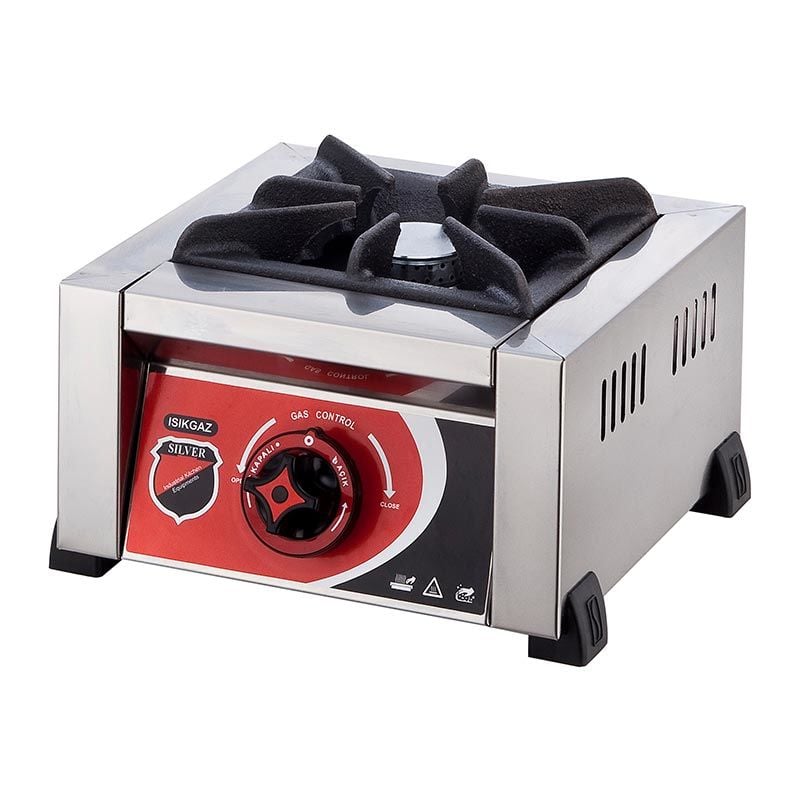 SilverInox Tek Gözlü Set Üstü Mini Ocak, LPG'li Ce, 2900