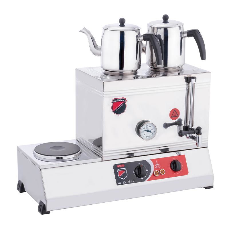 SilverInox 40 Model Kaynaklı Kahveci Takımı, 2 Demlikli, 23 L, Elektrikli, 2081