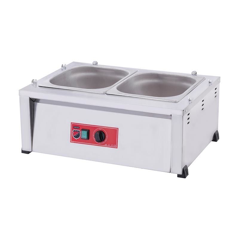 SilverInox Camsız Benmari, 2'li, Elektrikli, BM02