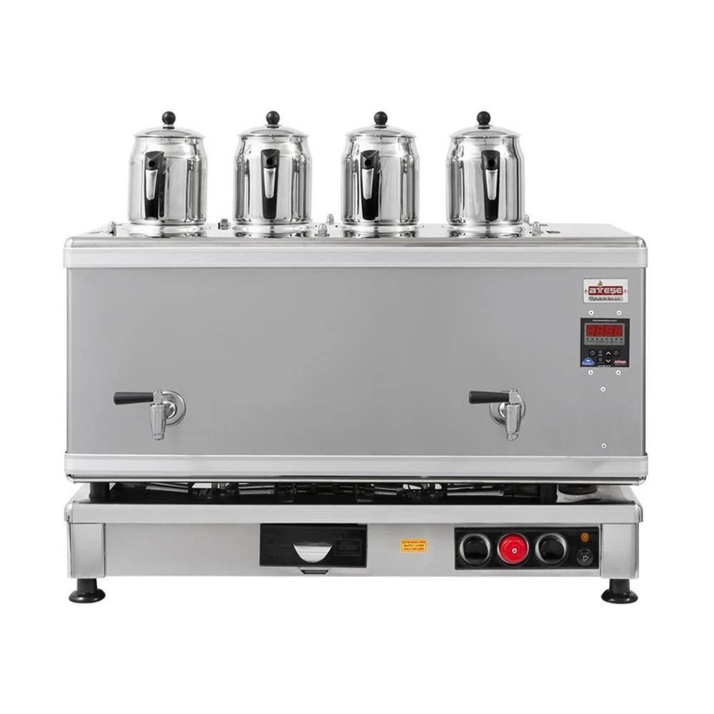 Ateşe Titanium İnoks Akıllı Dijital Çay Makinesi - 4 Demlikli - TIGE04