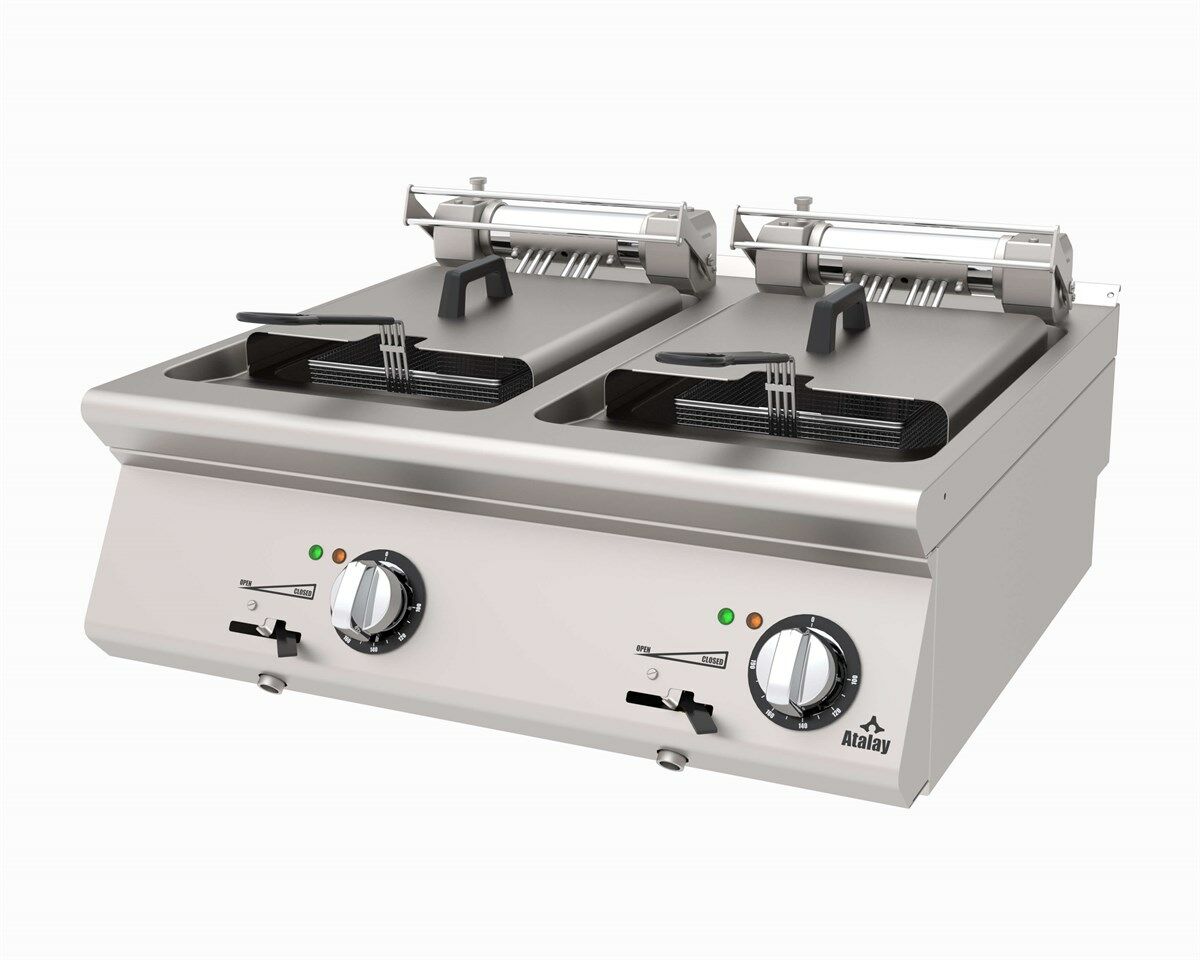 Atalay Elektrikli Fritöz Çiftli 12+12 Litre, 80x73x30 Cm AEF-873