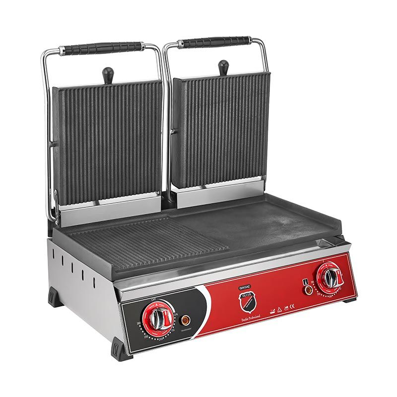 SilverInox Hamburger Makinesi, Çift Kapaklı, 20 Dilim, Elektrikli, 2133