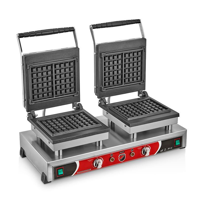 SilverInox Kare Model Waffle Makinesi, Çiftli, Elektrikli, 2148