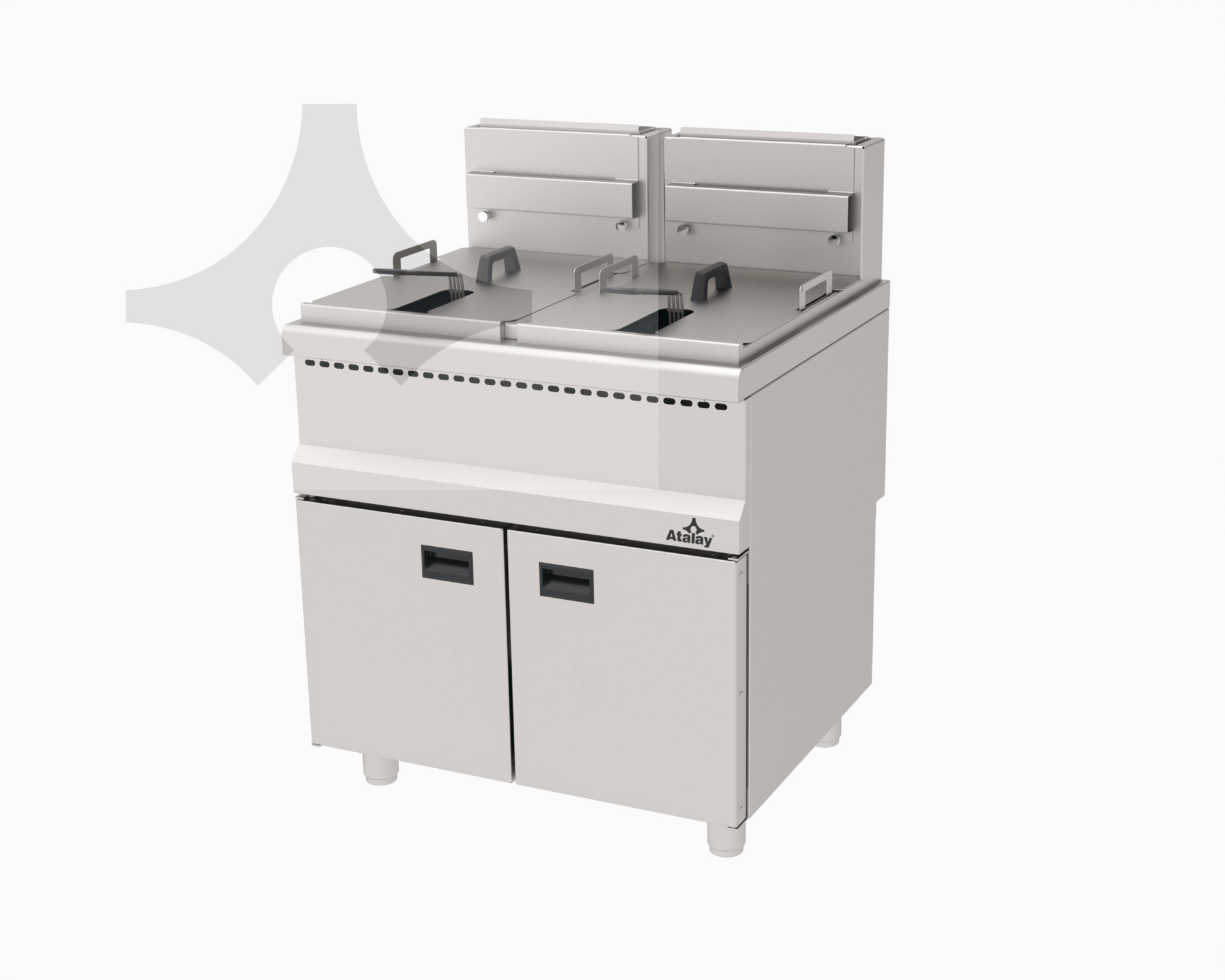 Atalay Fritöz Gazlı Dolaplı, 30+30 Litre AGF-890