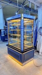 Pasta Dolabı Ahşap Dekorlu Dik Model