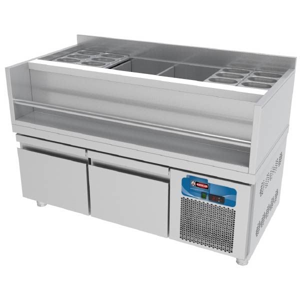 Kayalar Kokteyl Tezgahı Soğutmalı 2 Kapılı, 140x70x90 Cm