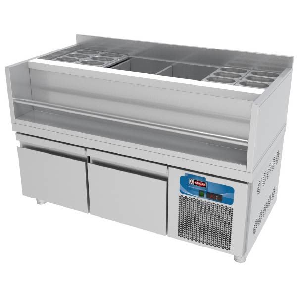 Kayalar Kokteyl Tezgahı Soğutmalı 2 Kapılı, 140x70x90 Cm