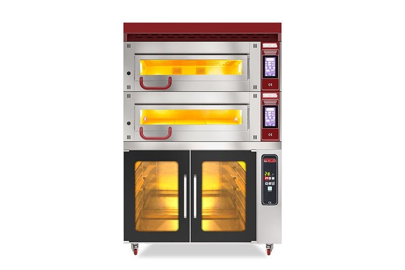 SGS Çok Amaçlı Fırın, Çift Katlı, Mayalandırma Kabinli, 18000 W, MD-800-2