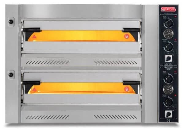 SGS Pizza Fırını Çift Katlı, 8 Adet Tava Kapasiteli, 12000 W PZ-7575-DE