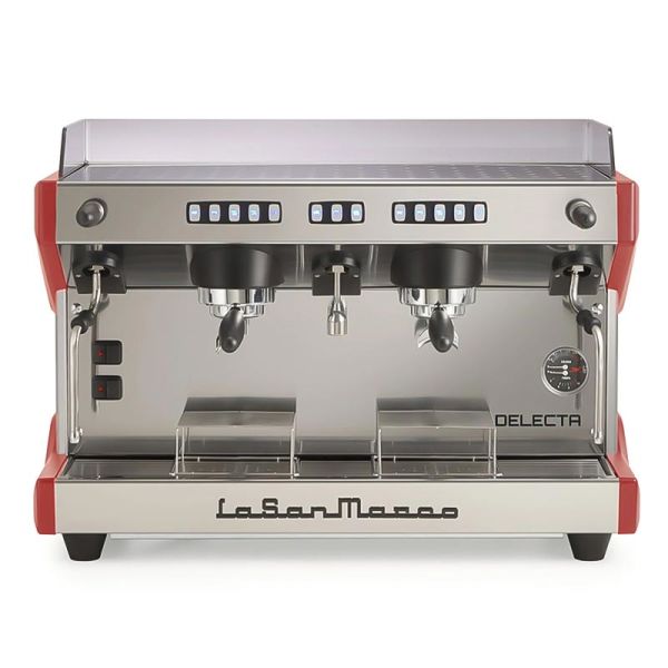 La San Marco Delecta Tam Otomatik Espresso Kahve Makinesi, 2 Gruplu, Kırmızı