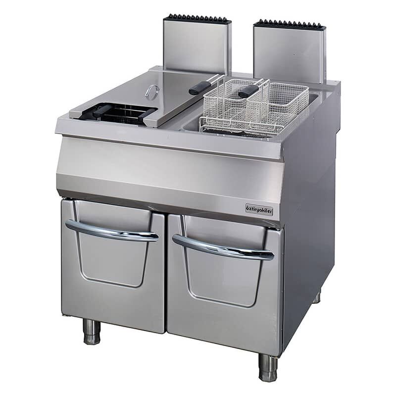 Öztiryakiler Gazlı Fritöz Dolaplı, 22+22 Litre 80x90x85 Cm
